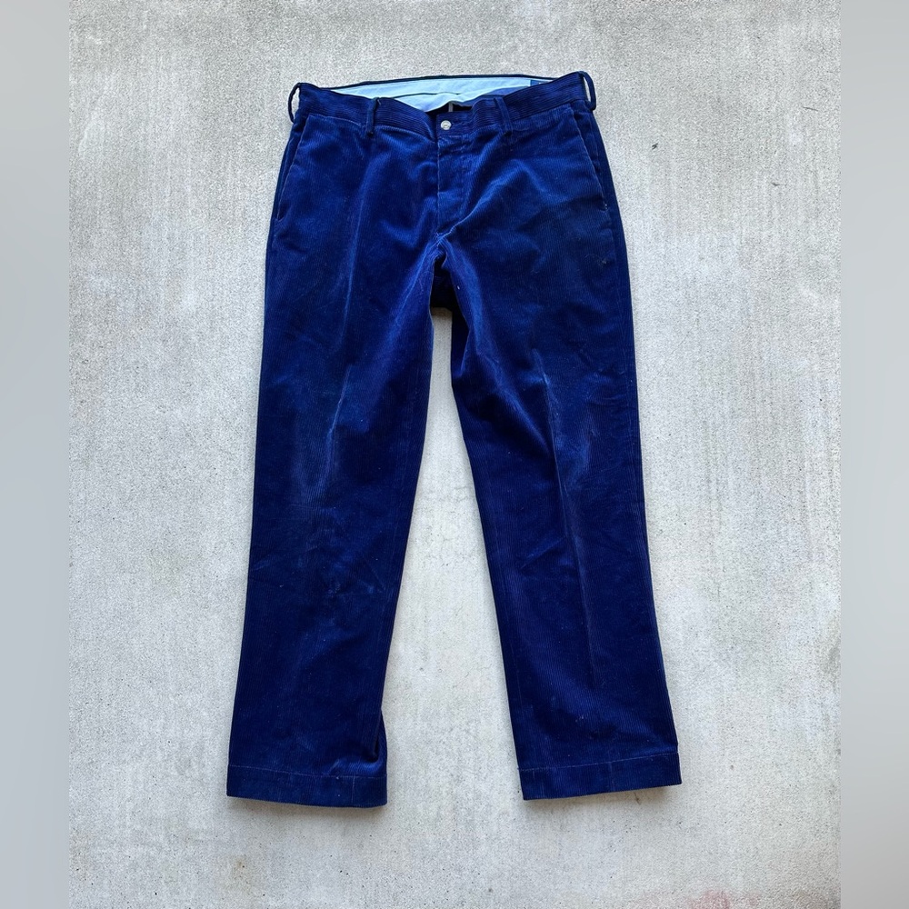 Polo Ralph Lauren Corduroy Pants 36x30 Navy Classic Fit Straight